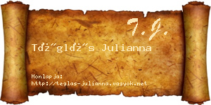 Téglás Julianna névjegykártya